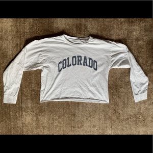 Colorado graphic cut off long sleeve tshirt